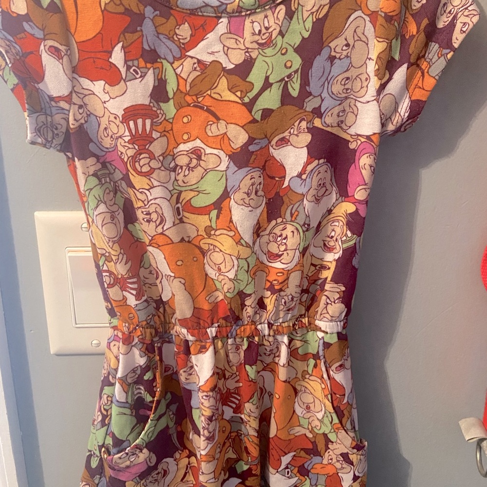 Size 2 Disney Lularoe Mae dress with pockets. 7 dwarfs